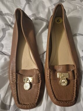 Michael Kors Women's Brown Leather Moccasin Loafers